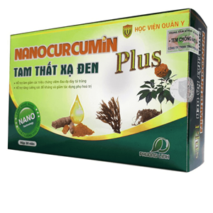 Nanocurcumin Tam Thất Xạ Đen Plus Học Viện Quân Y hộp 30 viên