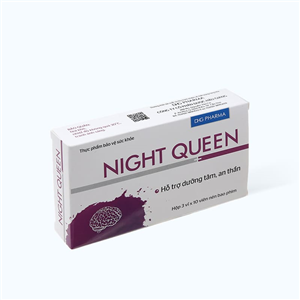 Night Queen DHG - VQY Hỗ trợ dưỡng tâm, An thần, Dễ ngủ (Hộp 30 viên)