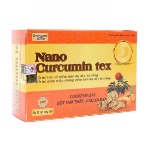 Nano Curcumin tex Hộp 30 Viên - Chuyên dạ dày trào ngược