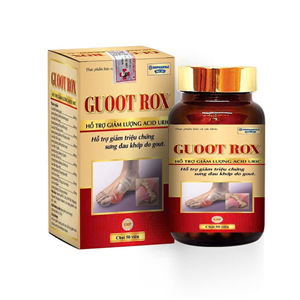 Guoott Rox 50 viên, hỗ trợ giảm triệu chứng sưng đau khớp do gout