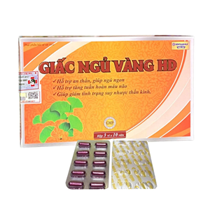 Giấc ngủ vàng HD hộp 30 viên - hỗ trợ ngủ ngon, ngủ sâu giấc hiệu quả